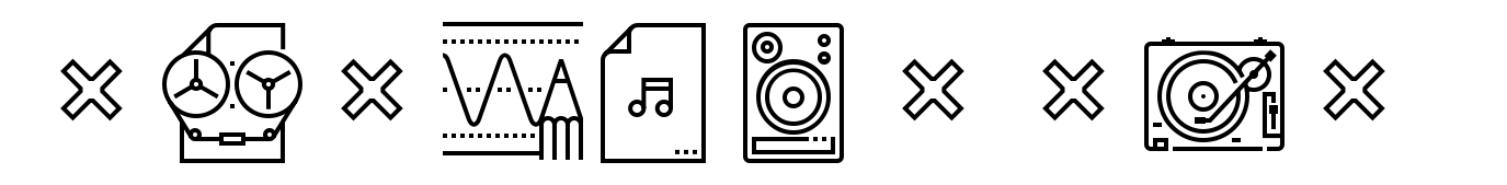 Square Line Icons Design Sound